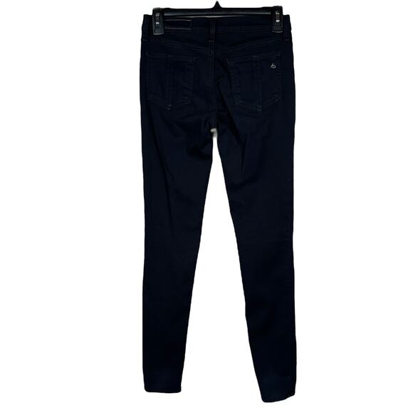 Rag & Bone SZ 26 Legging Jegging Pants Stretch Low-Rise Zip-Fly Black Plush - Picture 3 of 11